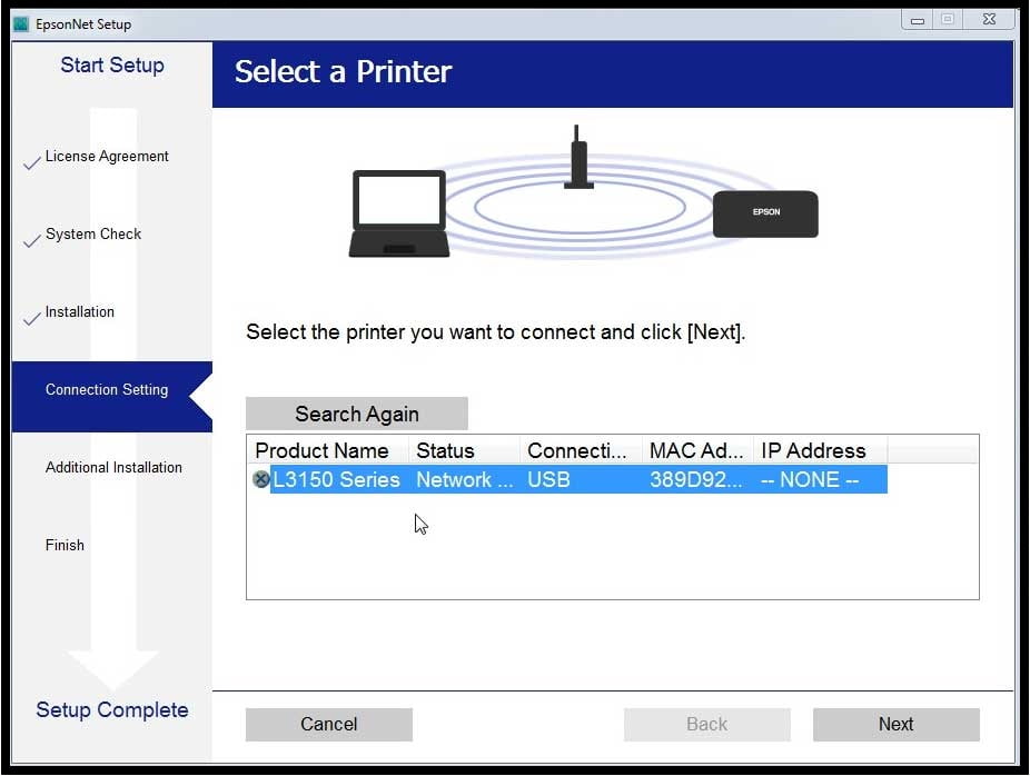 menghubungkan wifi printer epson l3150 dengan komputer