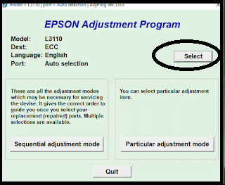 jalankan epson adjustmen program