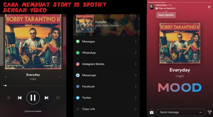 Cara Membuat Story IG Spotify Dengan Video