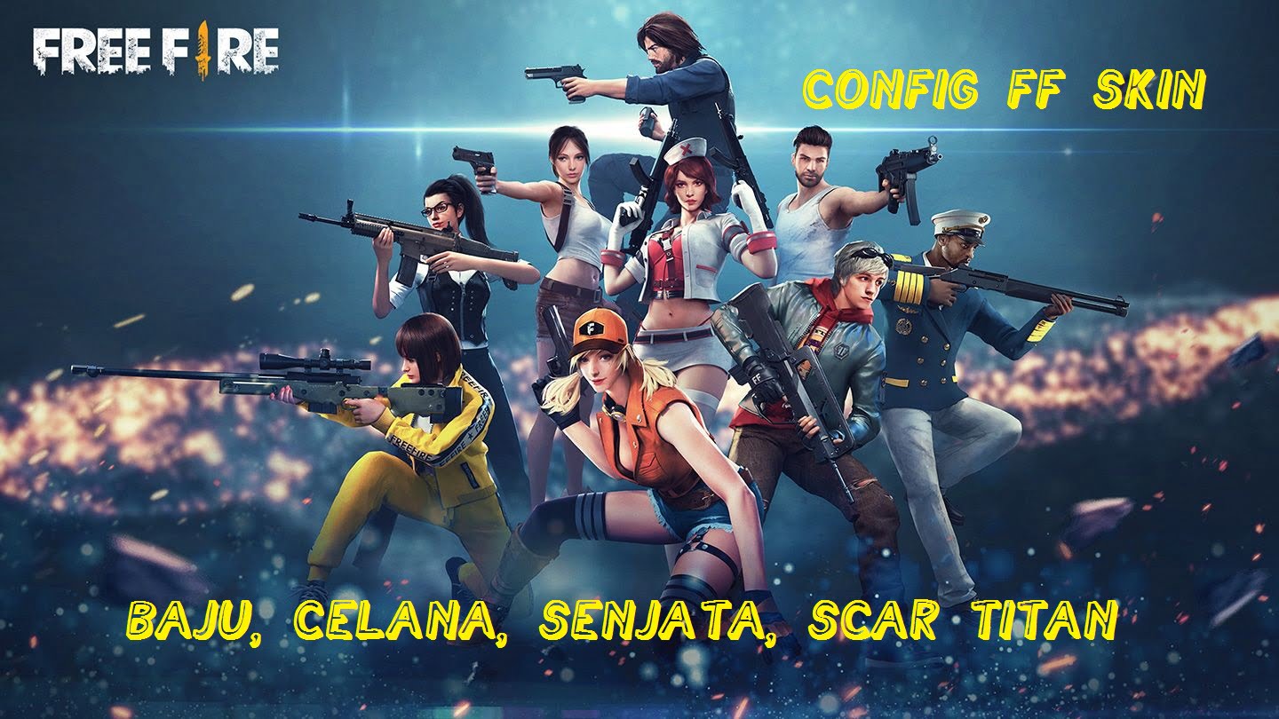 download config ff skin baju senjata scar titan