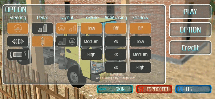 cara bermain es truck simulator mod apk