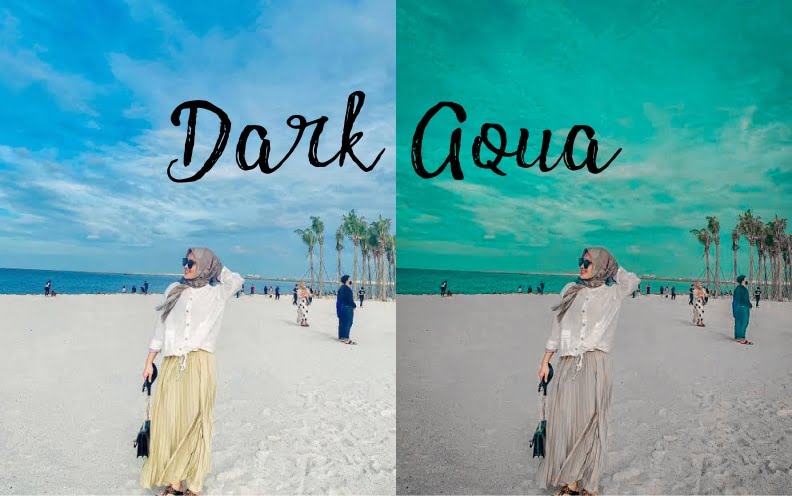 rumus lightroom pantai dark aqua