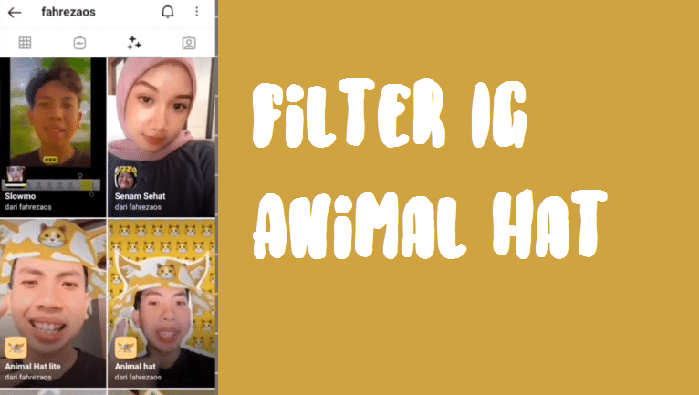 Filter IG Animal Hat topi hewan