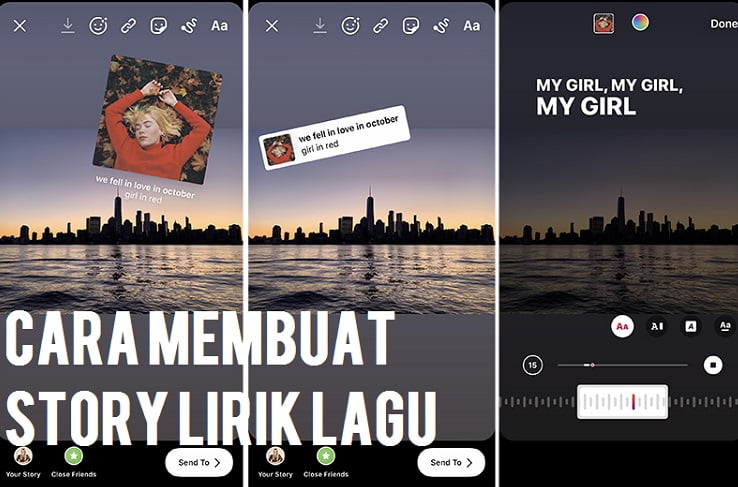 cara membuat story instagram music