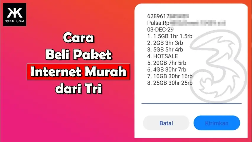Daftar Paket Internet Tri 25GB 25RB Menggunakan Link