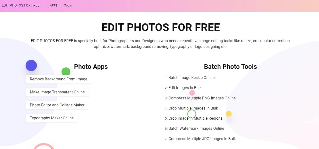 Edit Photos for Free