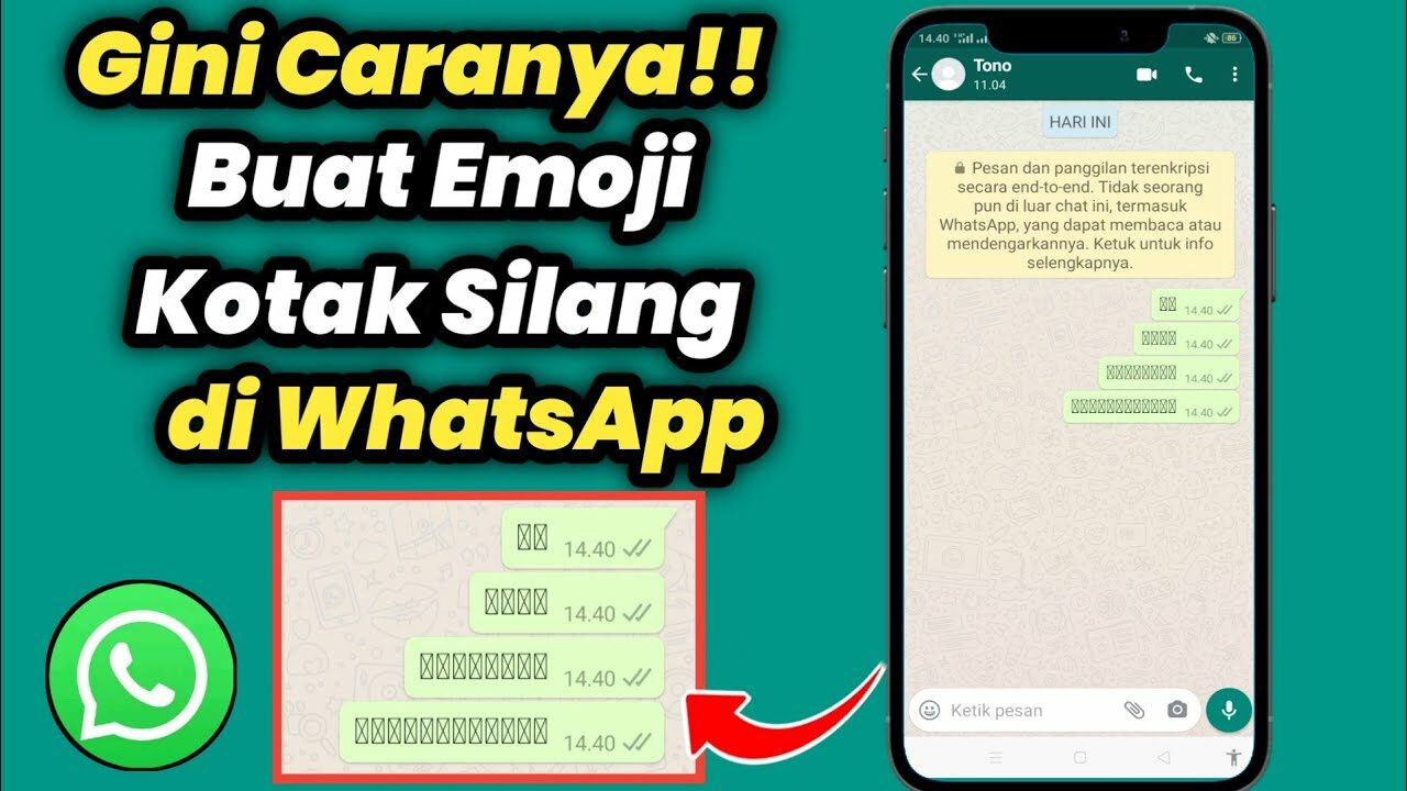 Cara Membuat Emoticon Kotak Silang di WhatsApp || Tutorial WhatsApp - YouTube