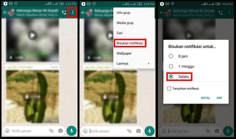 Cara Matikan Pemberitahuan dan Bisukan Suara Grup WhatsApp Selamanya