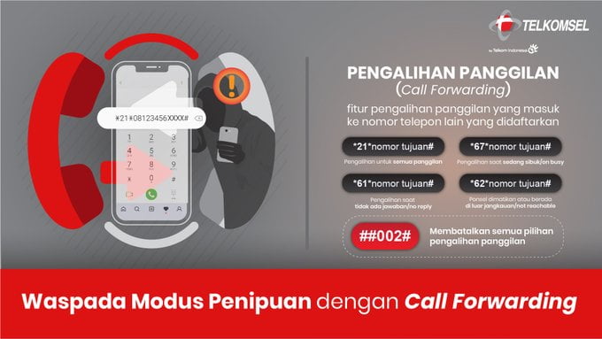 Nomor anda disadap ? Waspada modus penipuan menggunakan fitur pengalihan Panggilan (Call Forwarding ) - GraPARI Banjarbaru